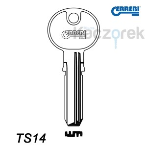 Errebi 031 - klucz surowy mosiężny - TS14